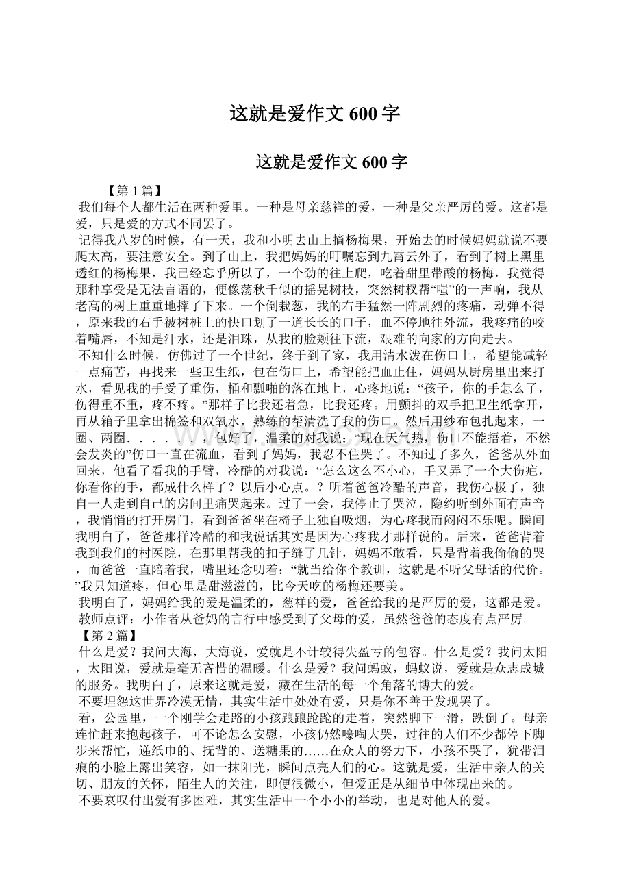 这就是爱作文600字.docx_第1页