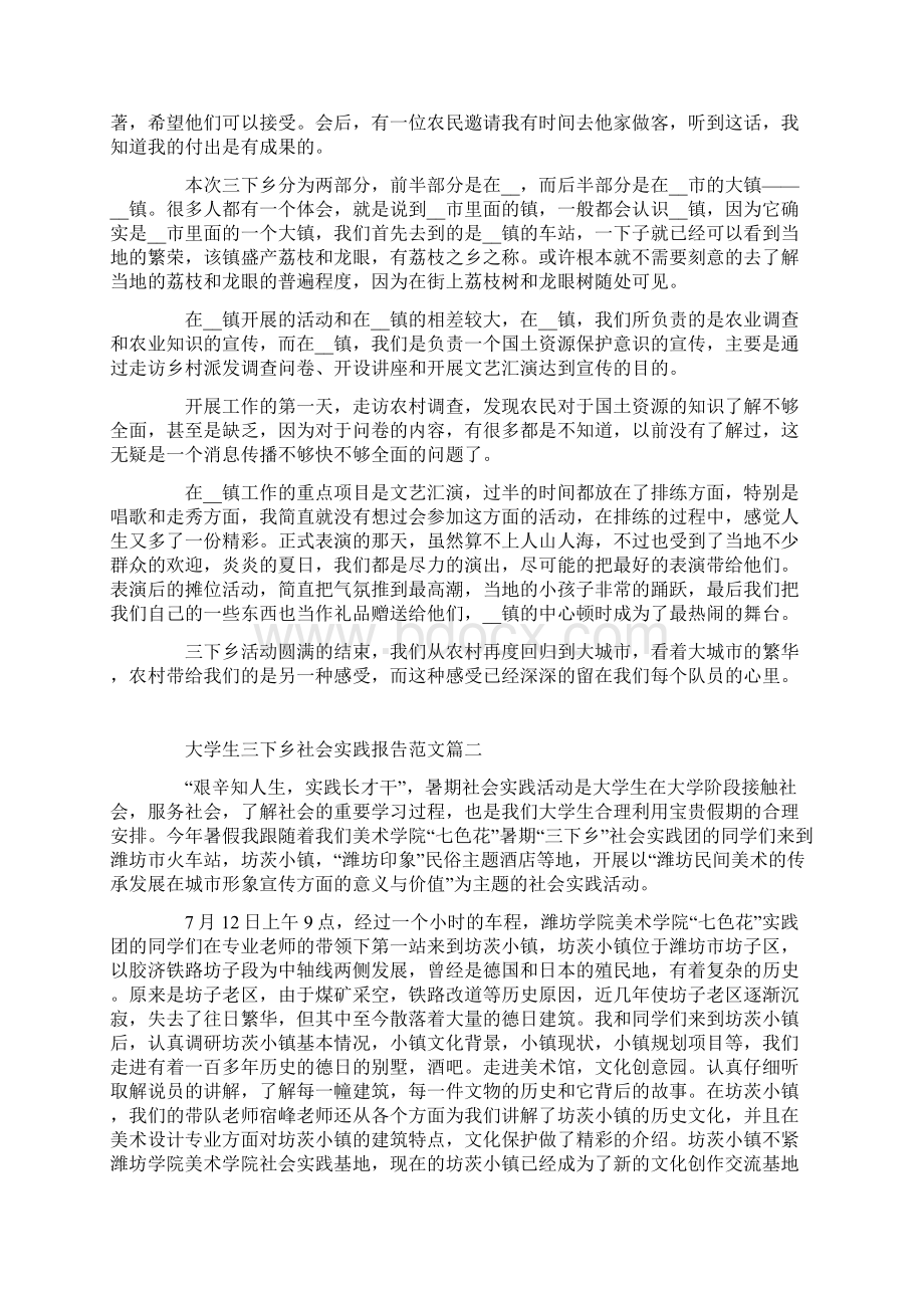 大学生三下乡社会实践报告精选三篇Word格式.docx_第2页