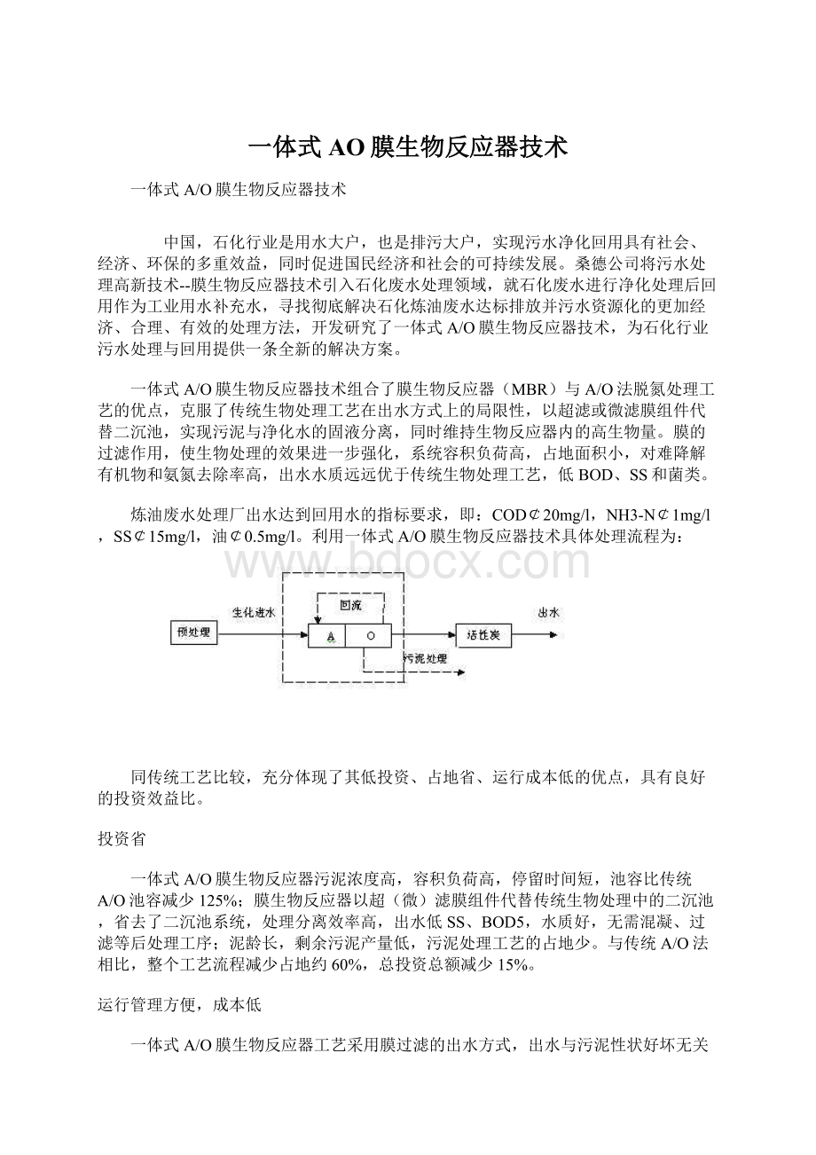 一体式AO膜生物反应器技术.docx