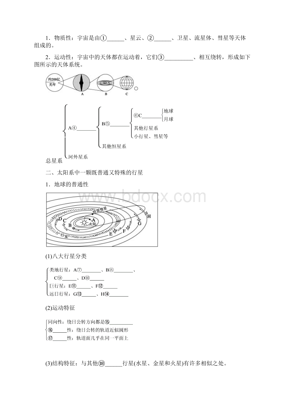 高一地理上学期期末基础知识回扣.docx_第2页