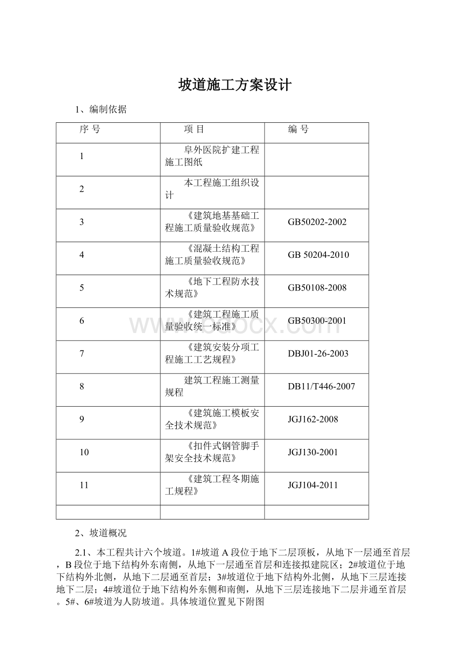 坡道施工方案设计文档格式.docx