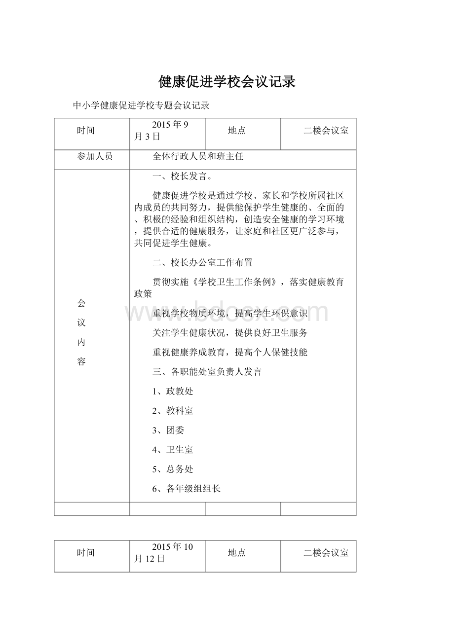 健康促进学校会议记录.docx_第1页