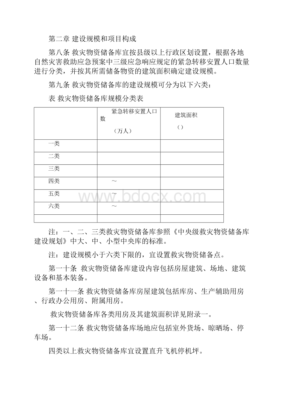 救灾物资储备库建设标准.docx_第2页