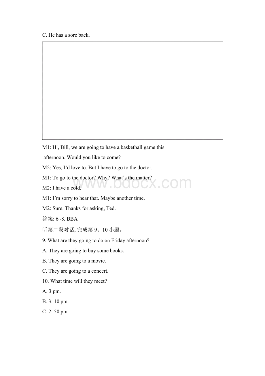 秋人教版英语八年级英语上Unit9单元测试题含答案.docx_第3页