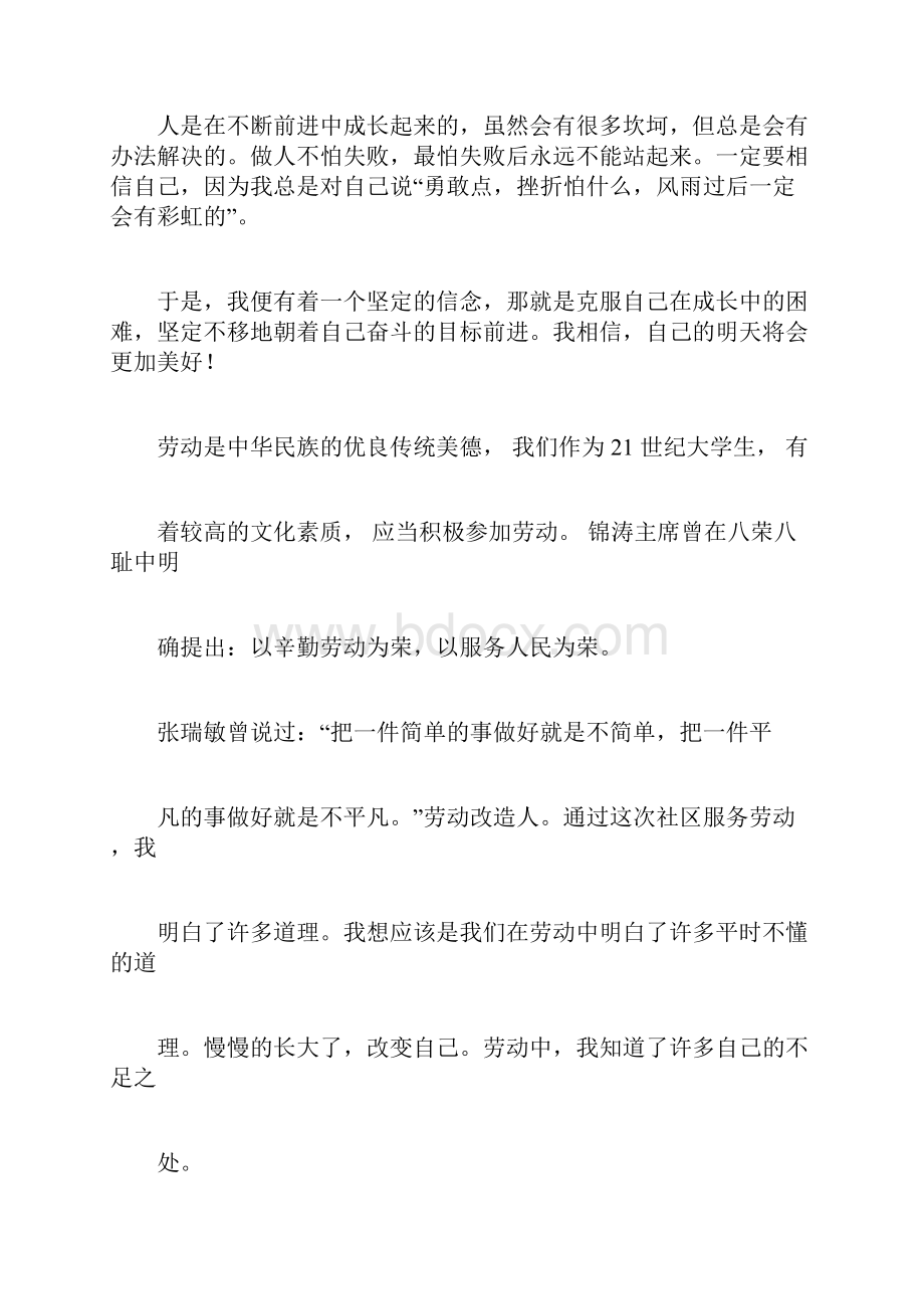 社区服务活动记录报告docxWord下载.docx_第3页