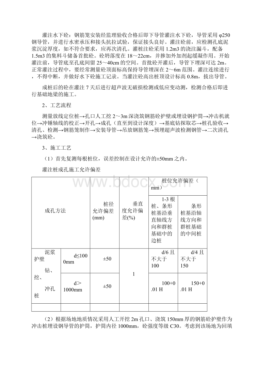 冲孔混凝土灌注桩施工方案设计Word格式.docx_第2页