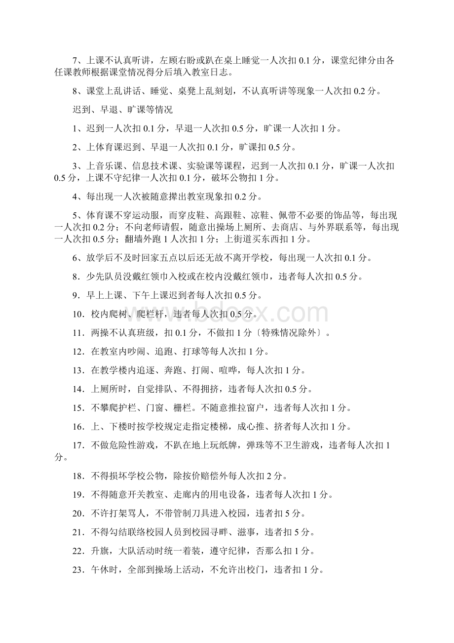 班级管理工作量化考核评分细则.docx_第2页