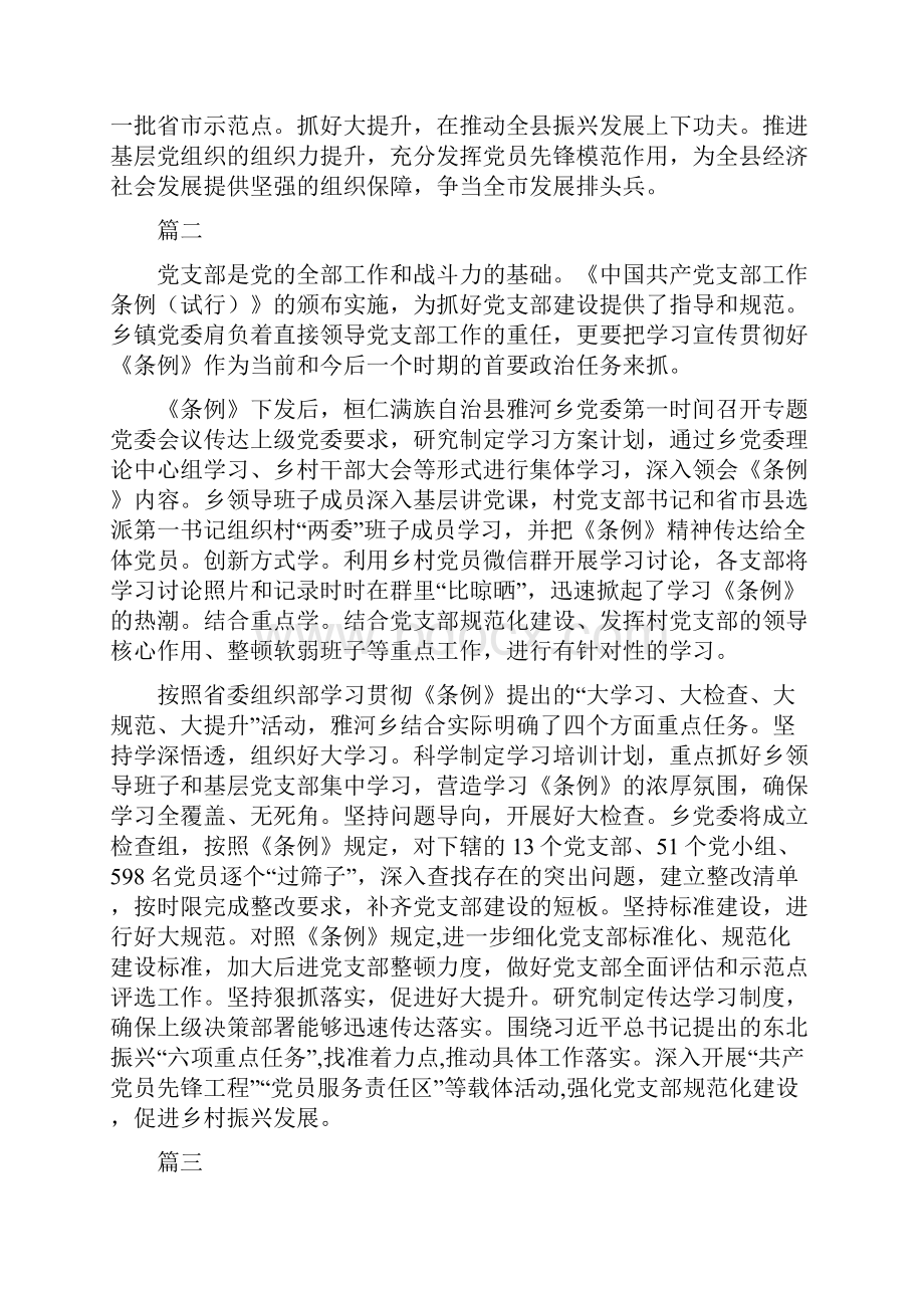 中国共产党支部工作条例座谈会发言材料精选12篇.docx_第2页