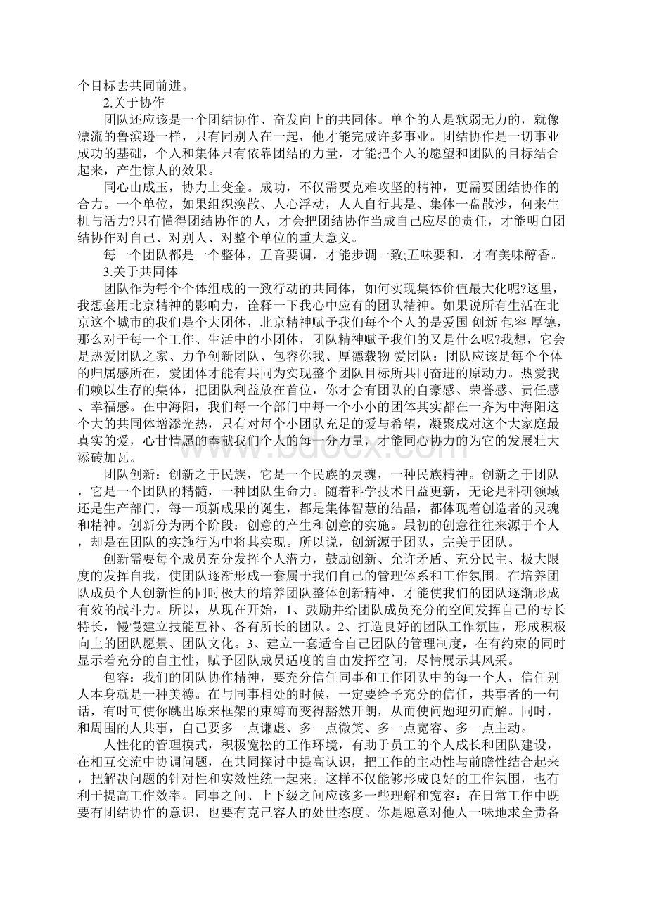 企业团队精神建设演讲稿大全.docx_第3页