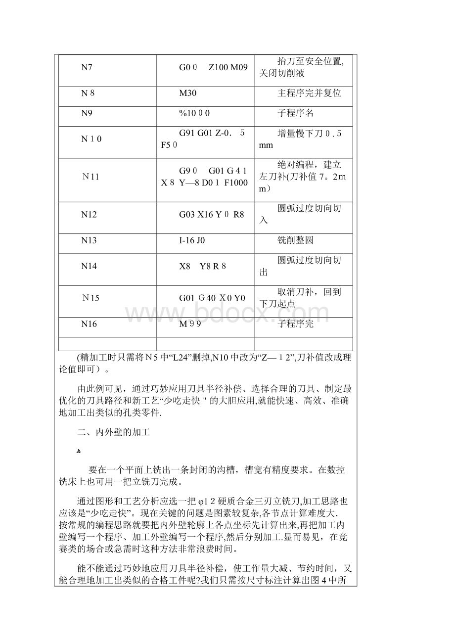 数控铣削加工中刀具半径补偿的应用技巧.docx_第3页