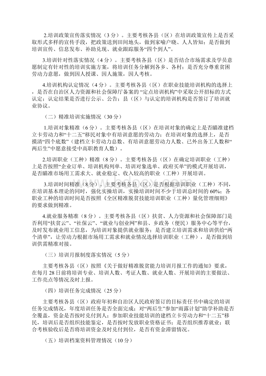 全区精准脱贫能力培训工作目标责任考核办法.docx_第2页