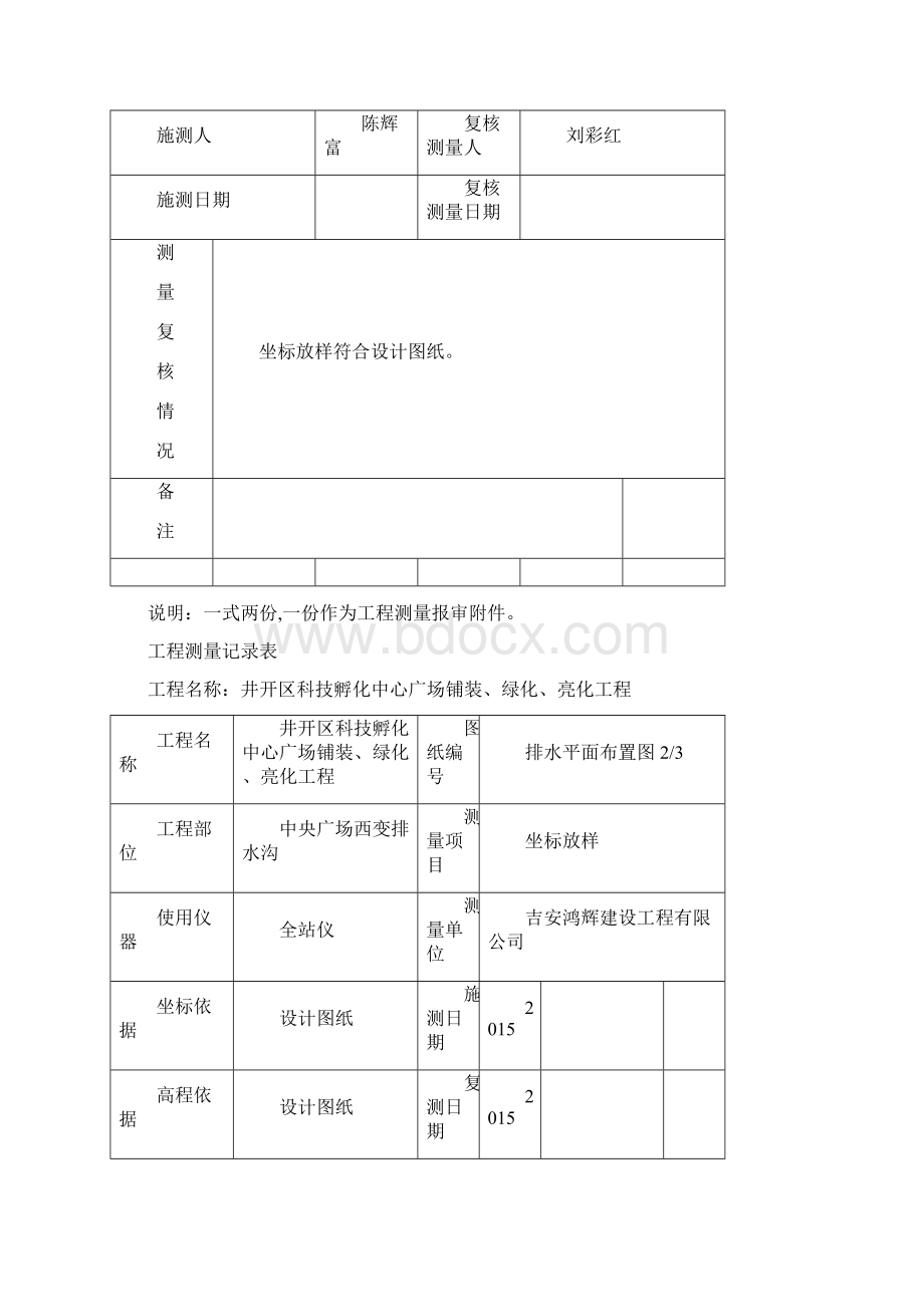 排水沟施工报验表格文档格式.docx_第3页