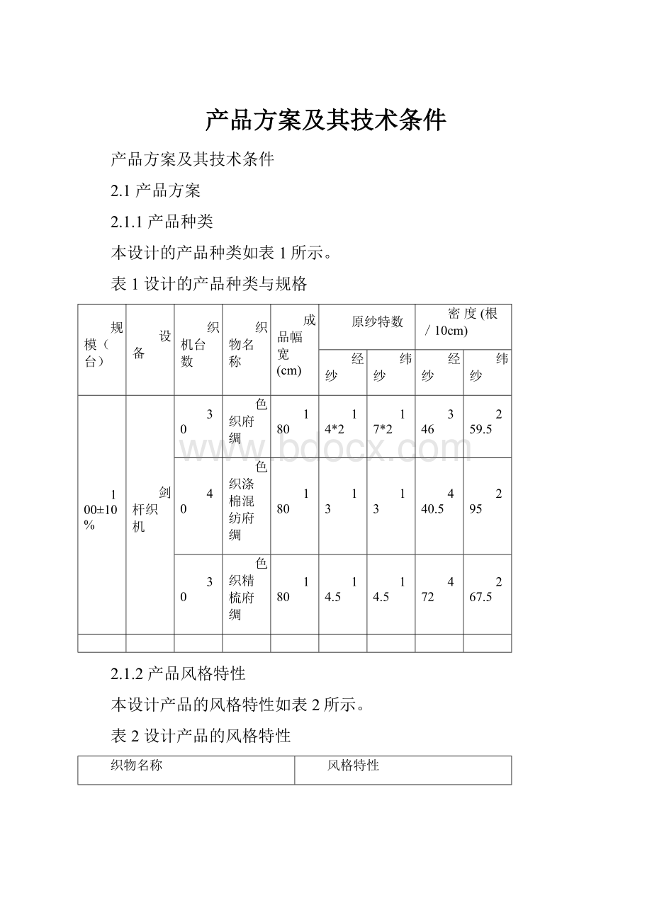 产品方案及其技术条件.docx_第1页