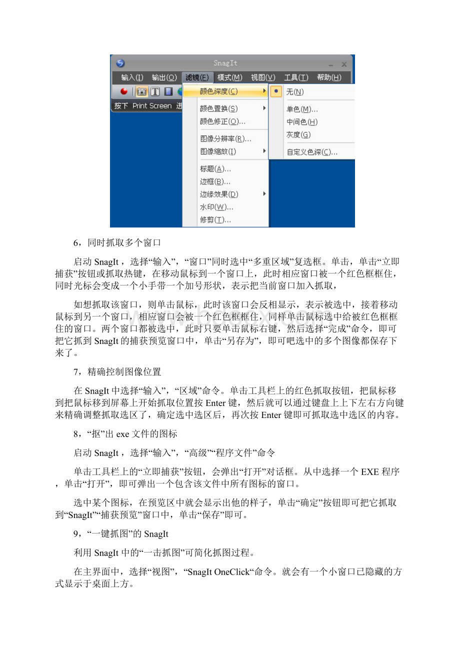 snagit 9的使用Word格式.docx_第3页