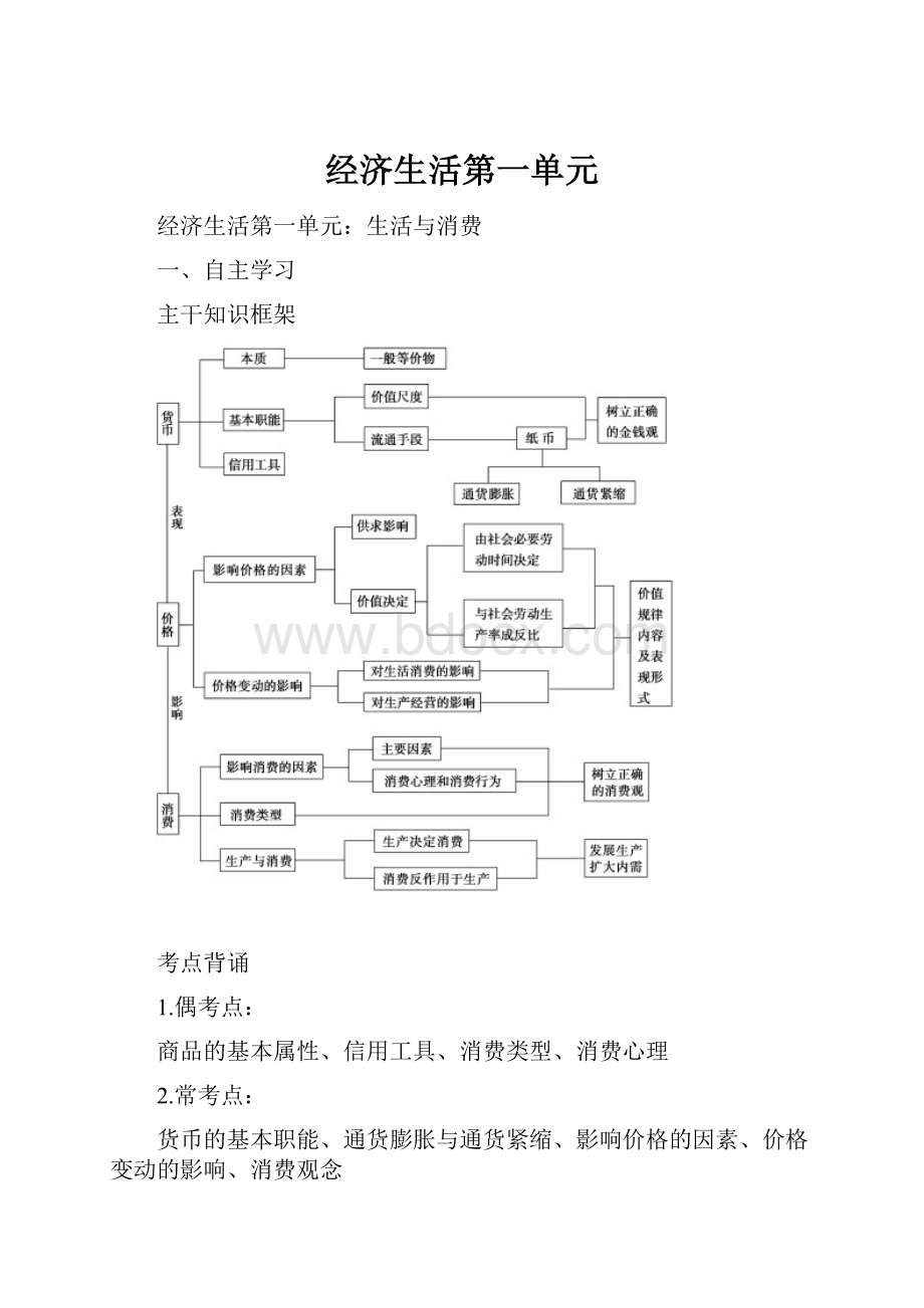 经济生活第一单元.docx