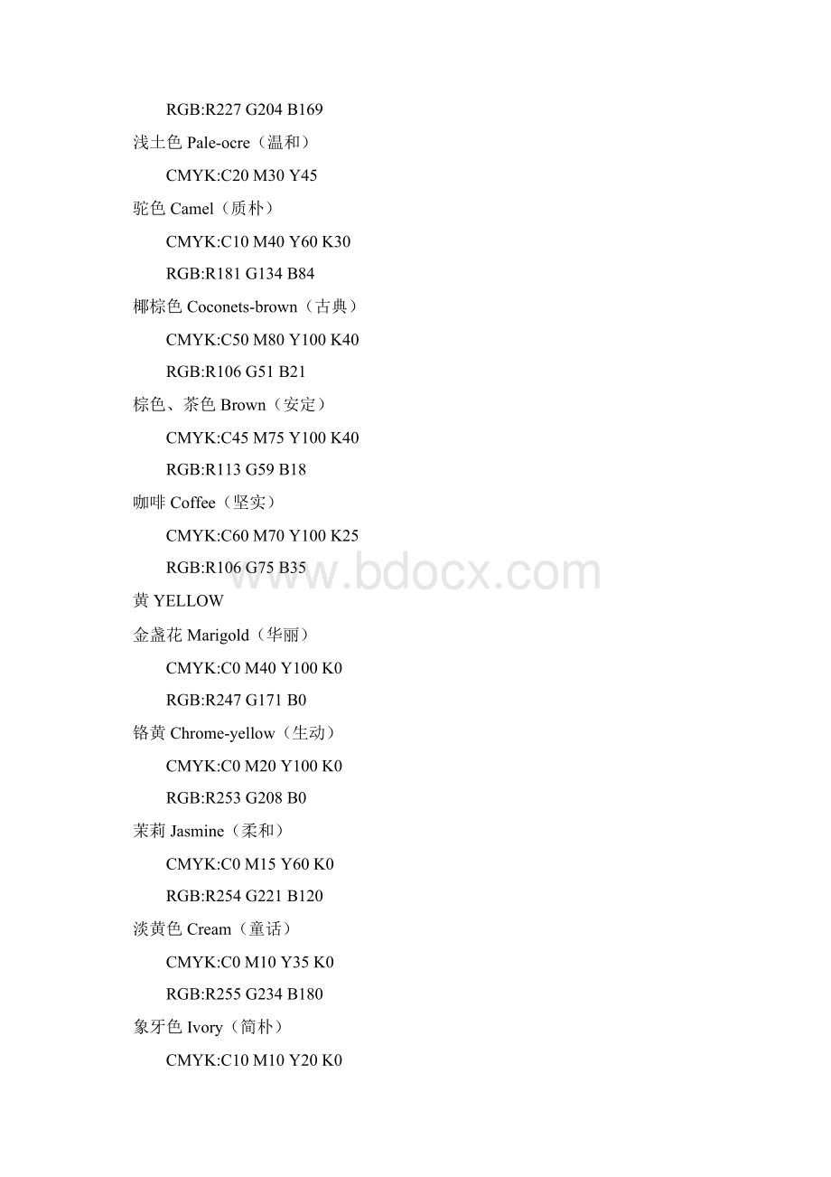 详细颜色对应CMYK和RGB颜色表.docx_第2页