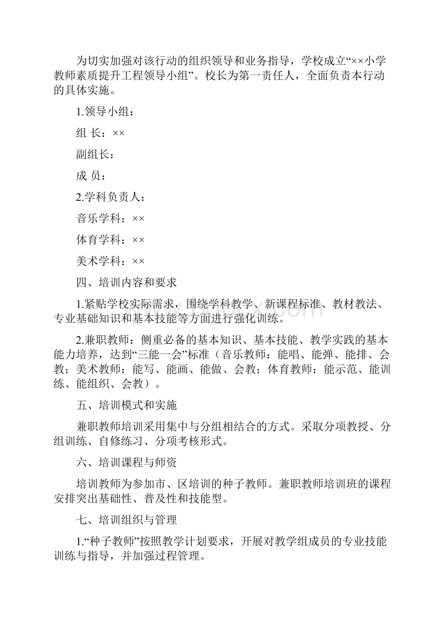 音体美兼职教师培训方案.docx_第2页