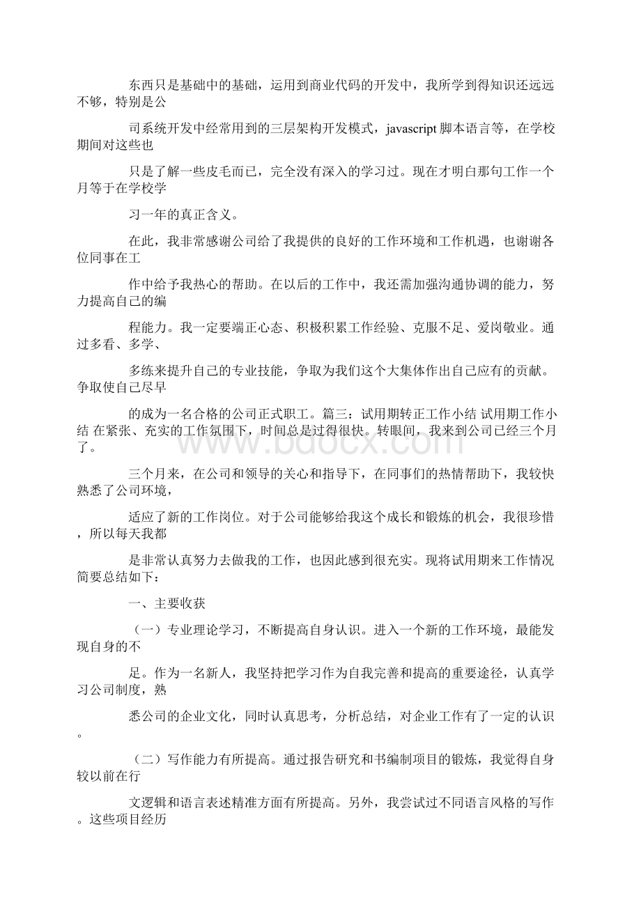 试用期工作总结100字.docx_第2页