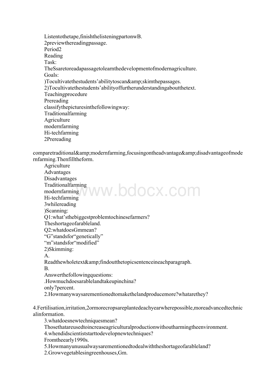 教育学习文章Unit 19 Modern Agriculture教案Word文档下载推荐.docx_第3页