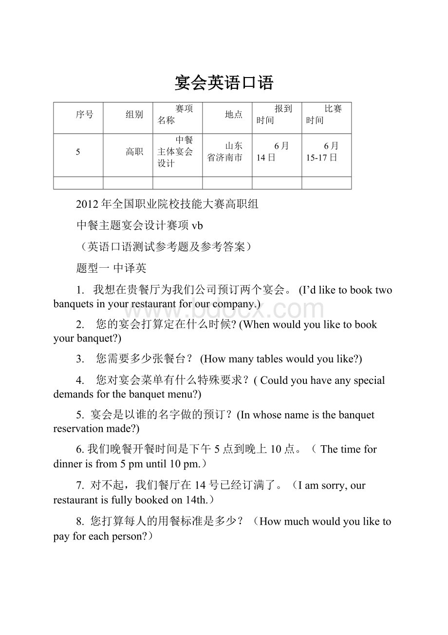 宴会英语口语.docx_第1页