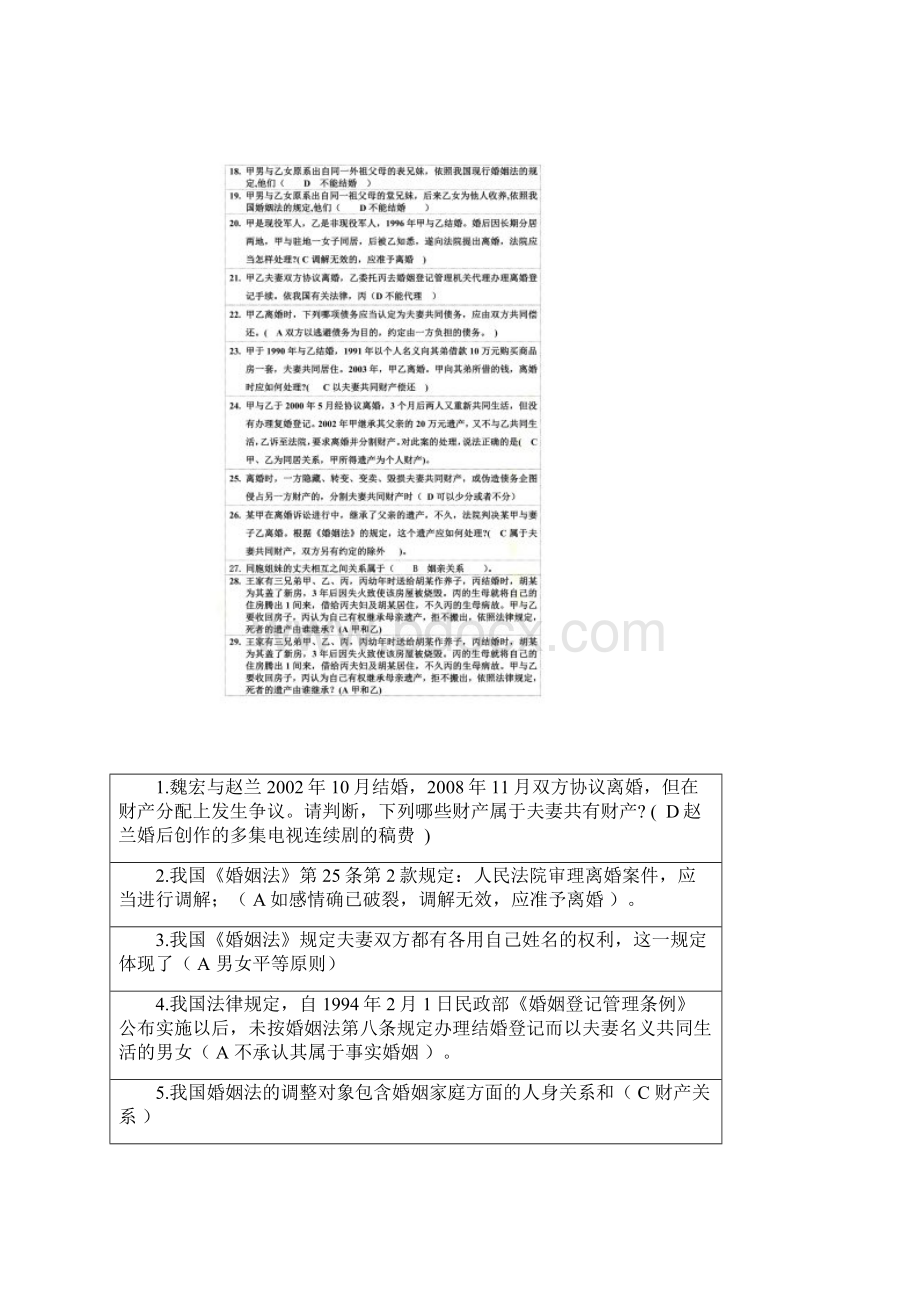 天津电大《婚姻家庭法学》一体化练习题.docx_第2页