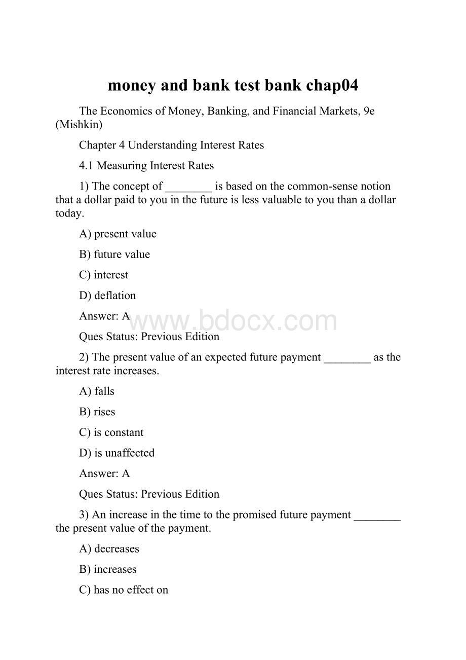 money and bank test bank chap04.docx