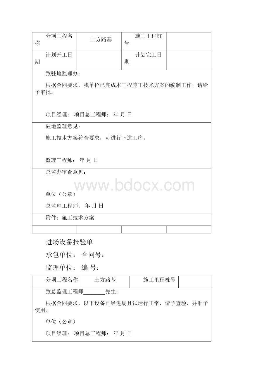 分项工程开工报告全套表格模板.docx_第3页