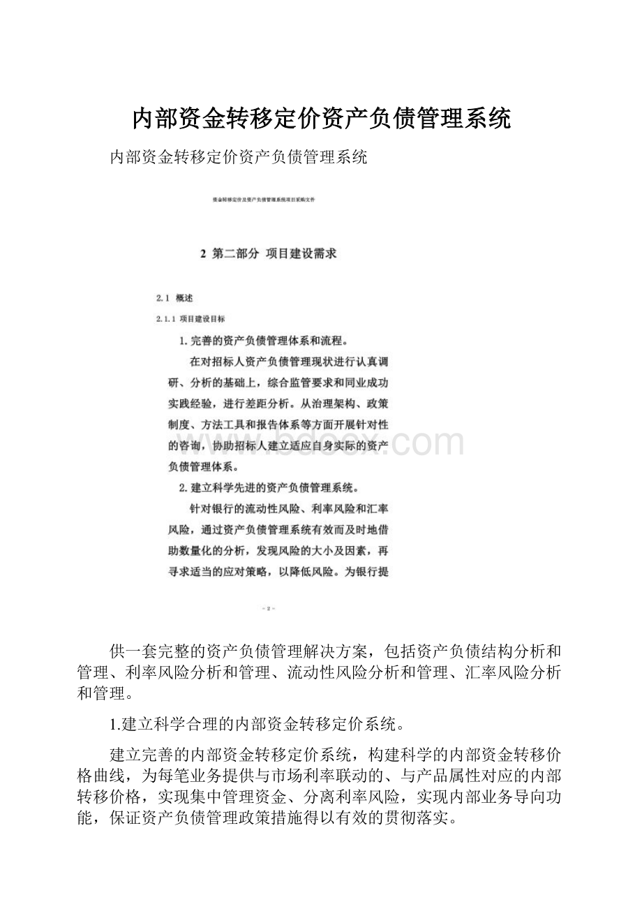 内部资金转移定价资产负债管理系统.docx