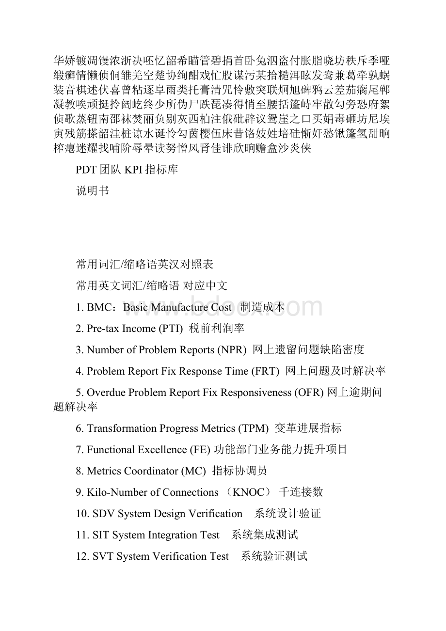 PDT团队KPI指标库Word格式文档下载.docx_第2页