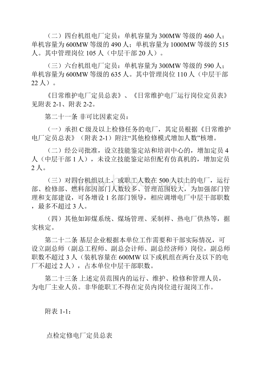 燃煤发电厂机构设置及定员标准讨论稿汇编.docx_第3页