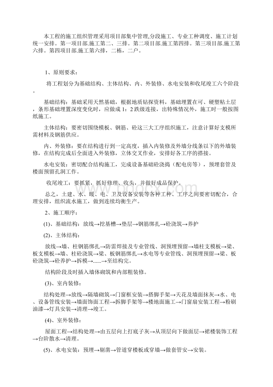 联排别墅施工方法及技术措施Word格式.docx_第2页