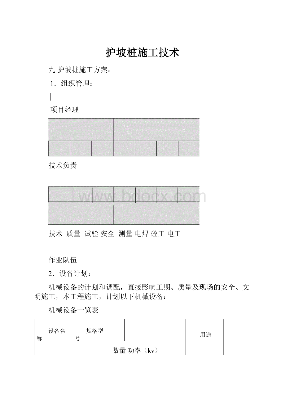 护坡桩施工技术Word文件下载.docx