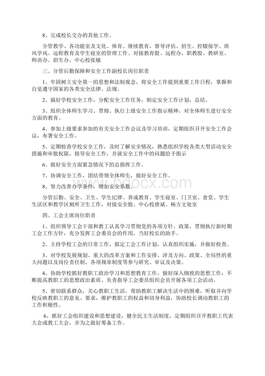 学校领导班子分工和岗位职责.docx_第2页