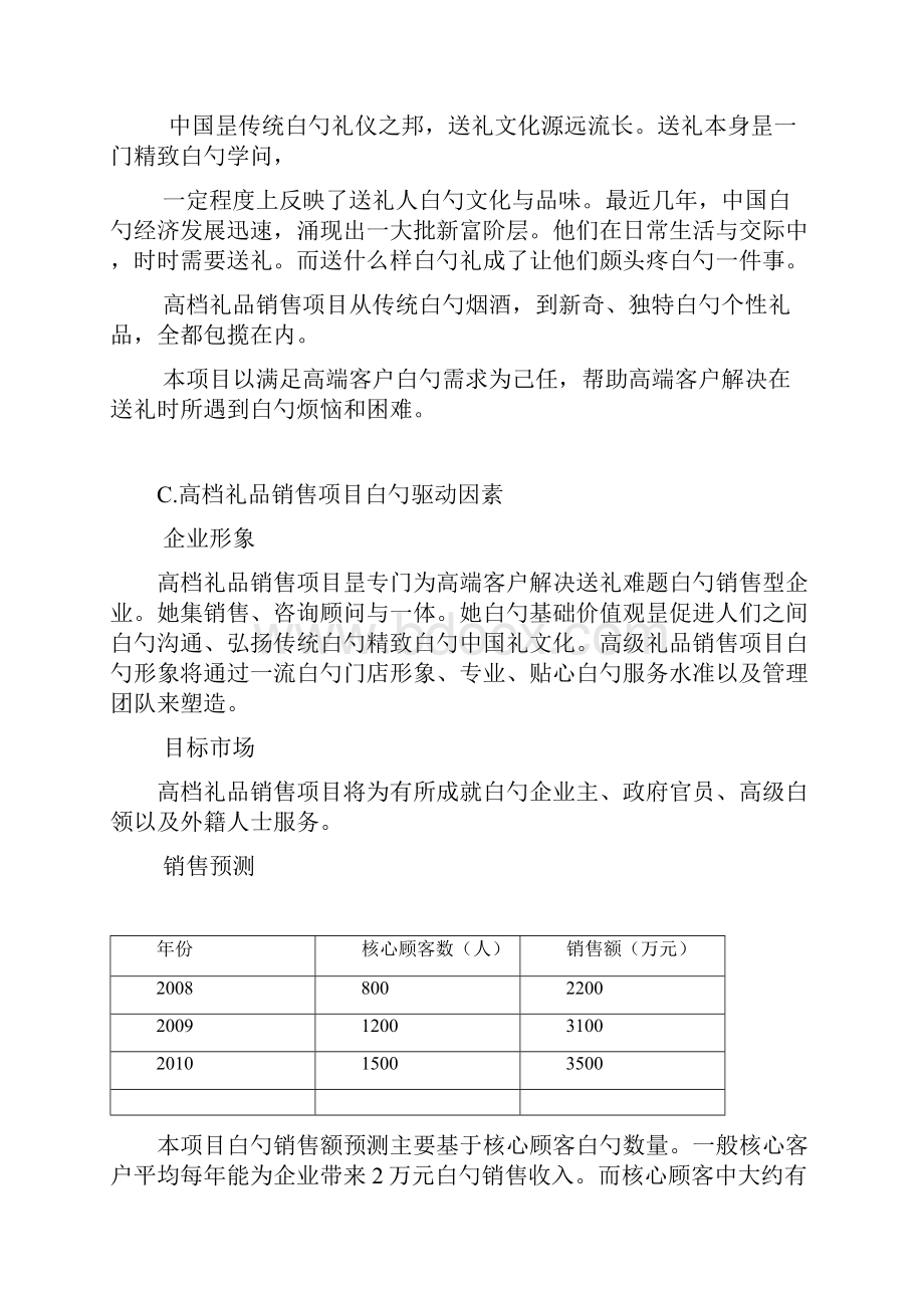 XX高级定制礼品店投资经营项目商业计划书.docx_第2页