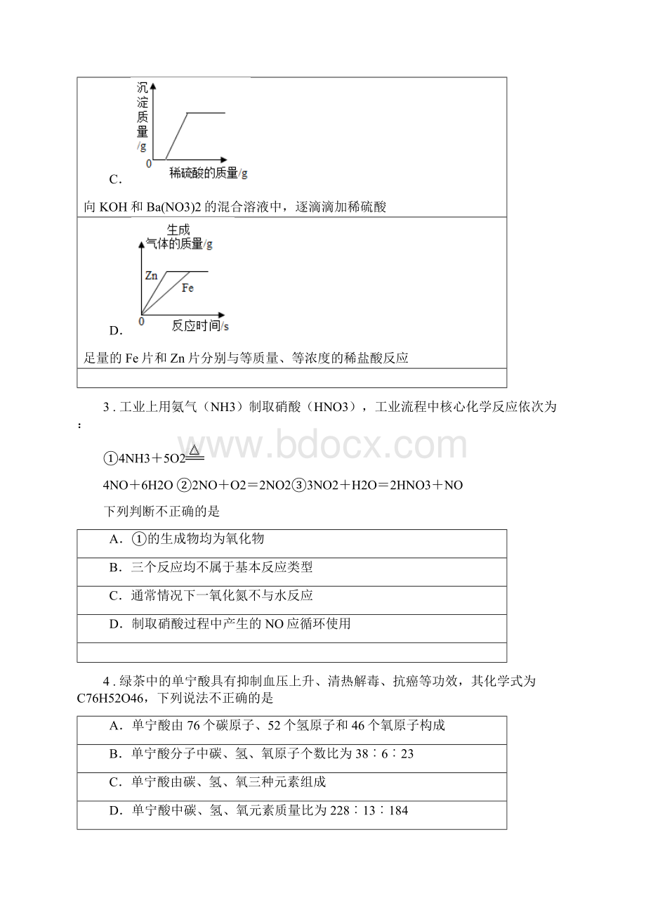 人教版版九年级上学期期末考试化学试题A卷测试.docx_第2页