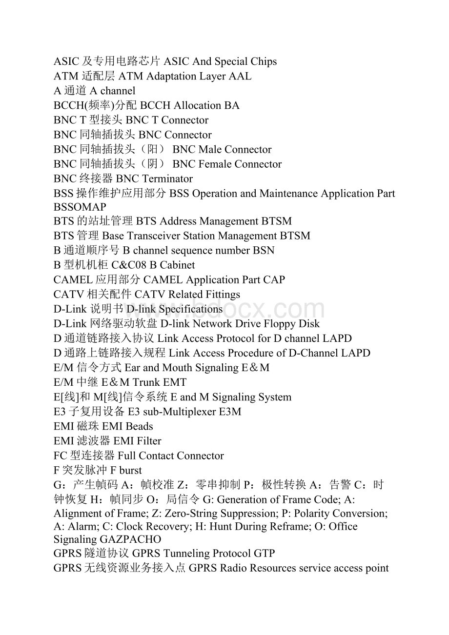 通信类常用的英语词汇doc.docx_第3页