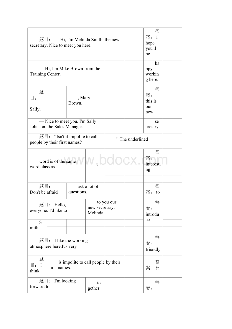 电大网上形考管理英语1答案及解析.docx_第2页