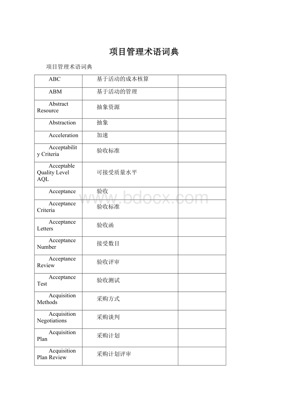 项目管理术语词典.docx_第1页