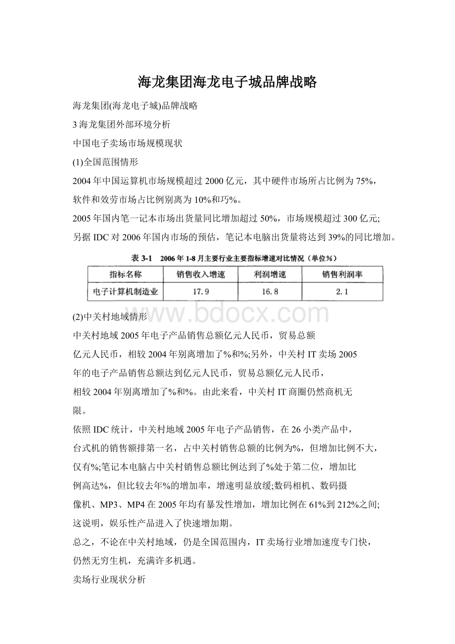 海龙集团海龙电子城品牌战略Word文档下载推荐.docx