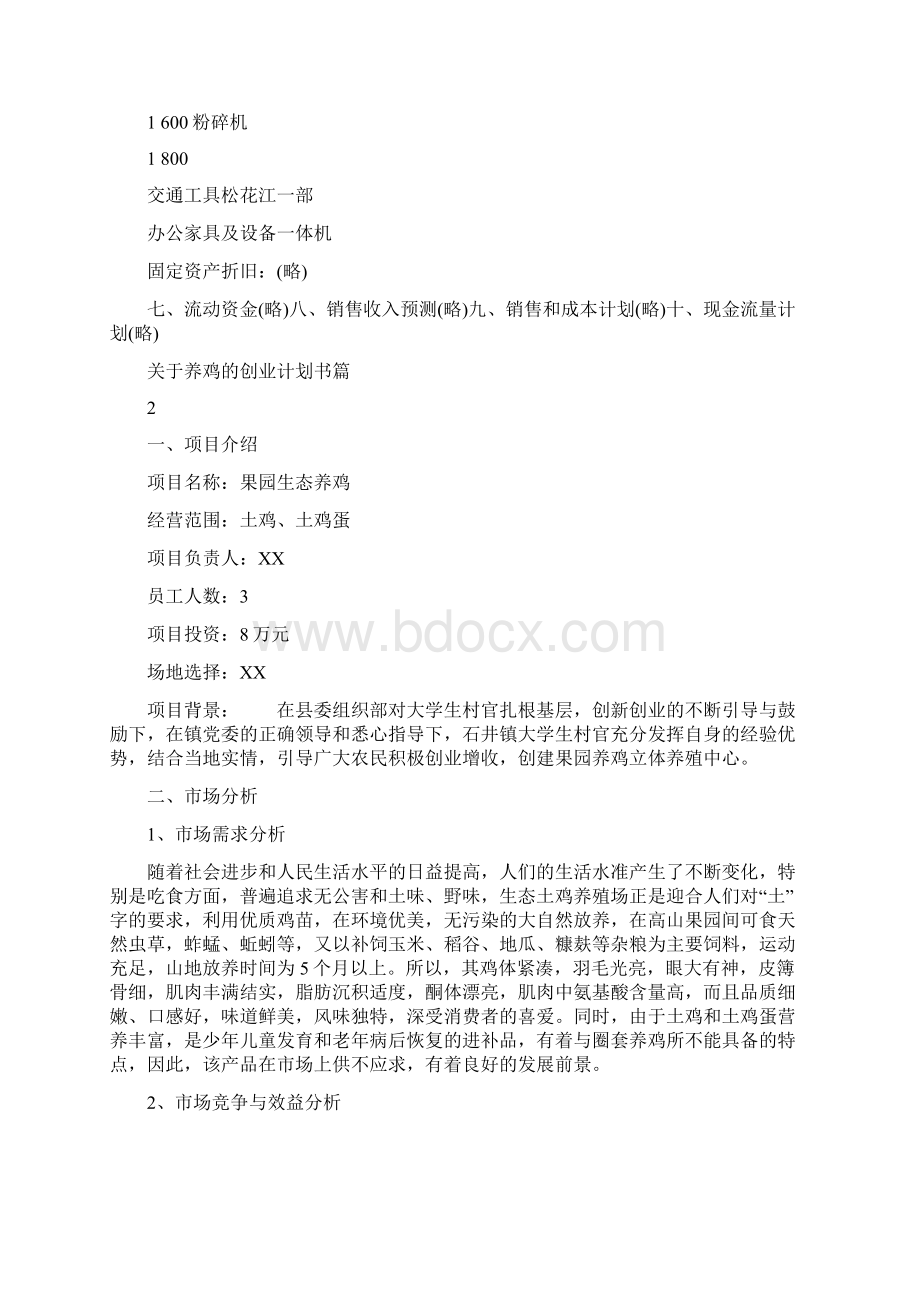 关于养鸡的创业计划书创新创业计划书3000字.docx_第3页