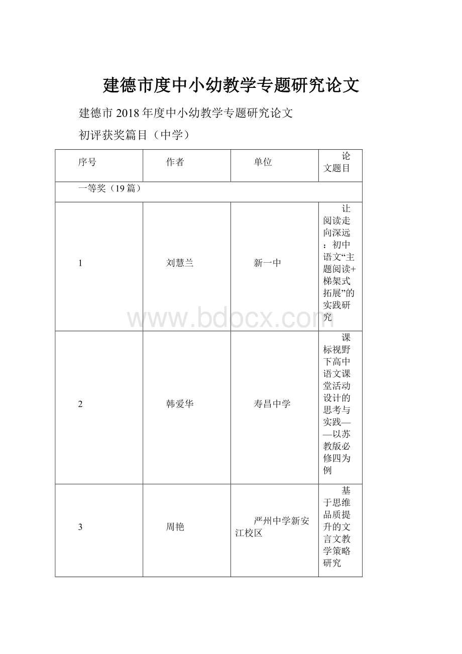 建德市度中小幼教学专题研究论文.docx_第1页