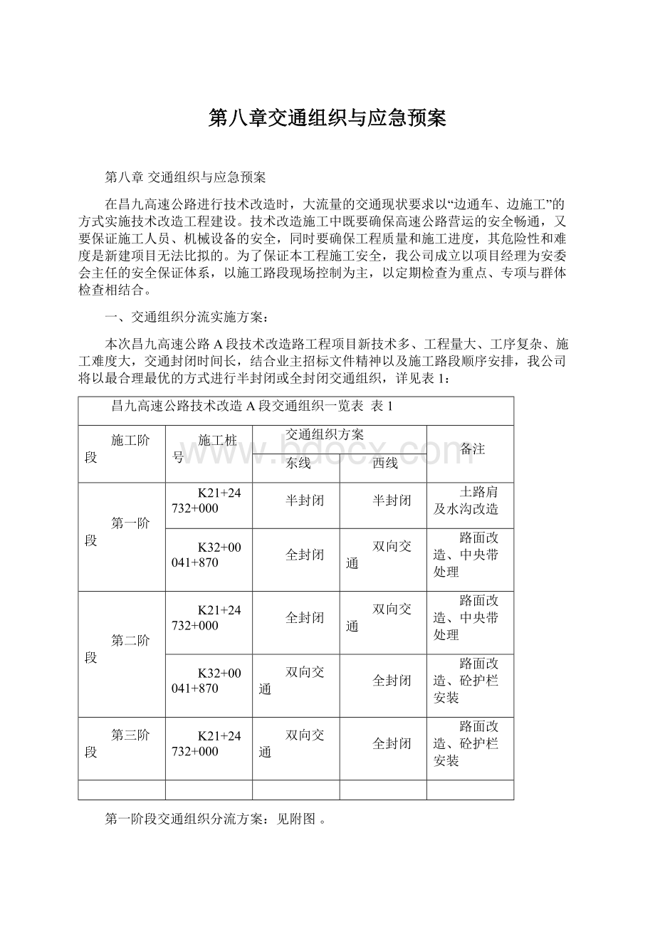 第八章交通组织与应急预案Word下载.docx