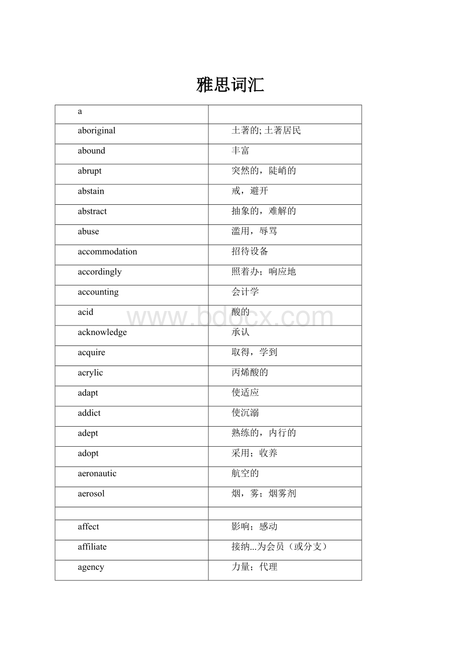 雅思词汇文档格式.docx