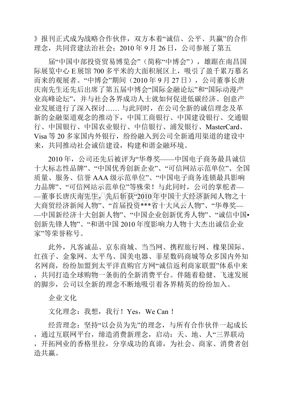 互联网电子商务BMC商业模式项目计划书.docx_第2页