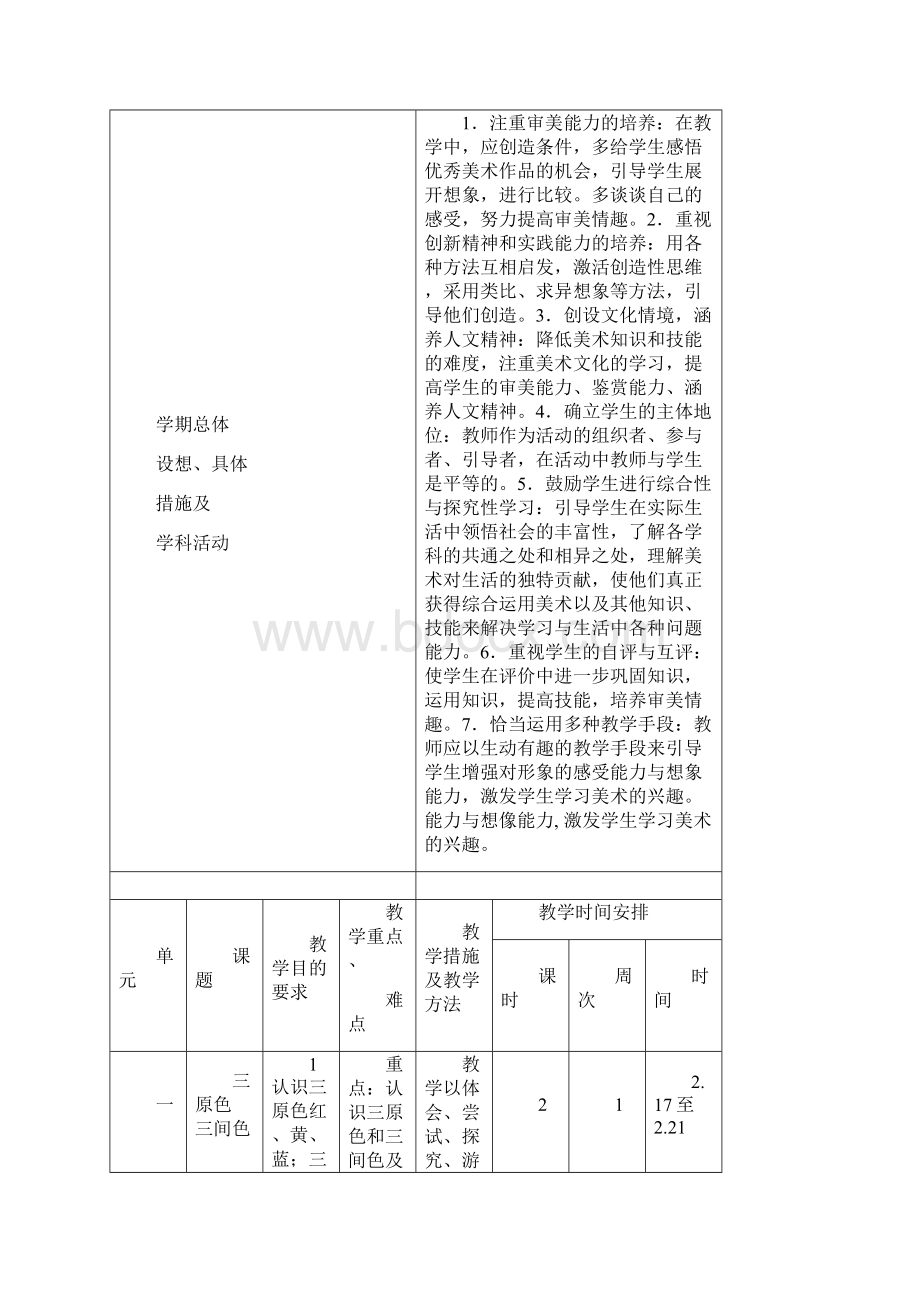 春学期叶甸中心小学二年级美术教学计划.docx_第2页