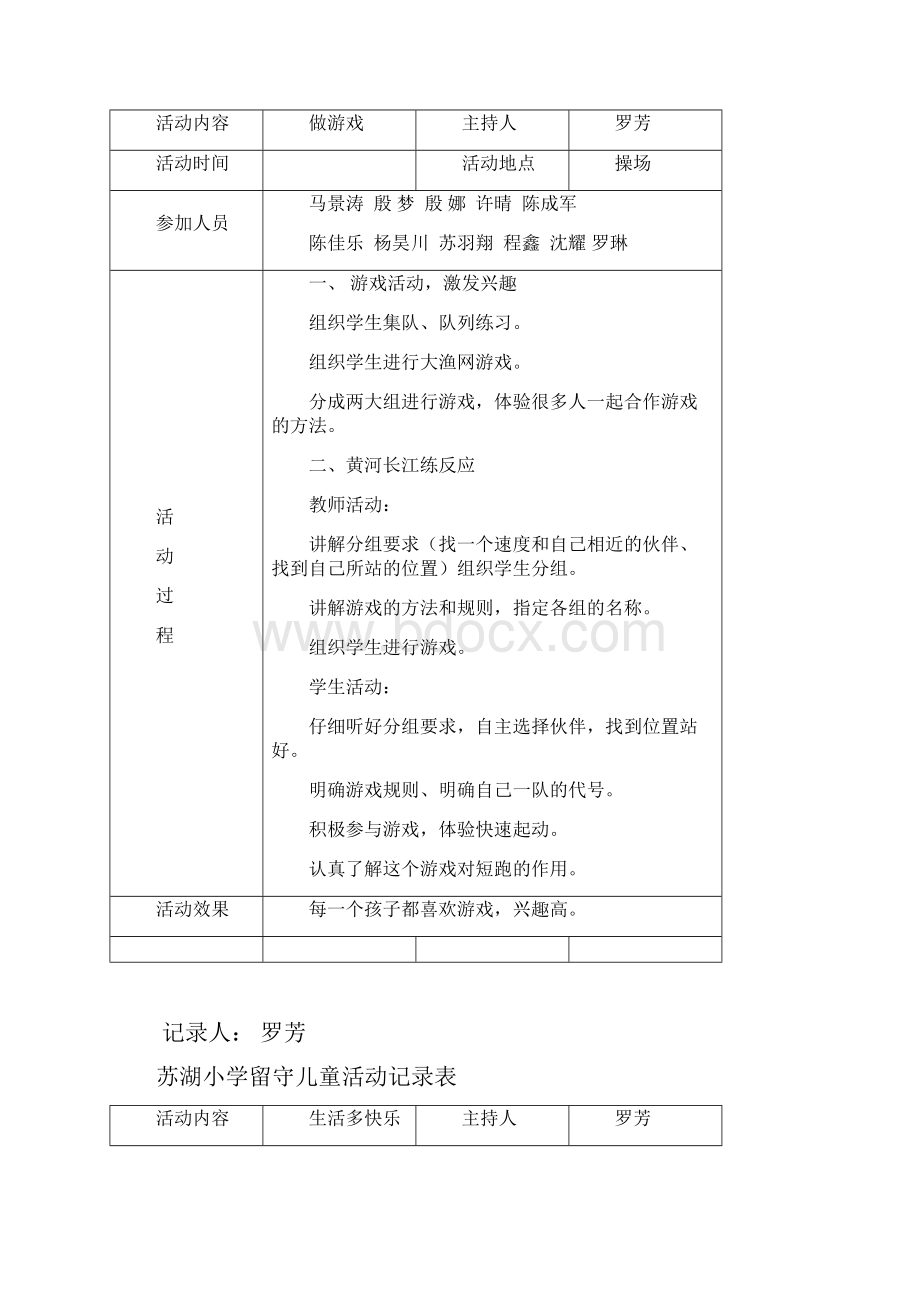 小学留守儿童活动记录内容8次Word文档下载推荐.docx_第2页