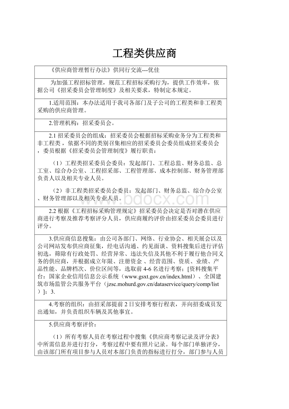 工程类供应商Word文档格式.docx_第1页