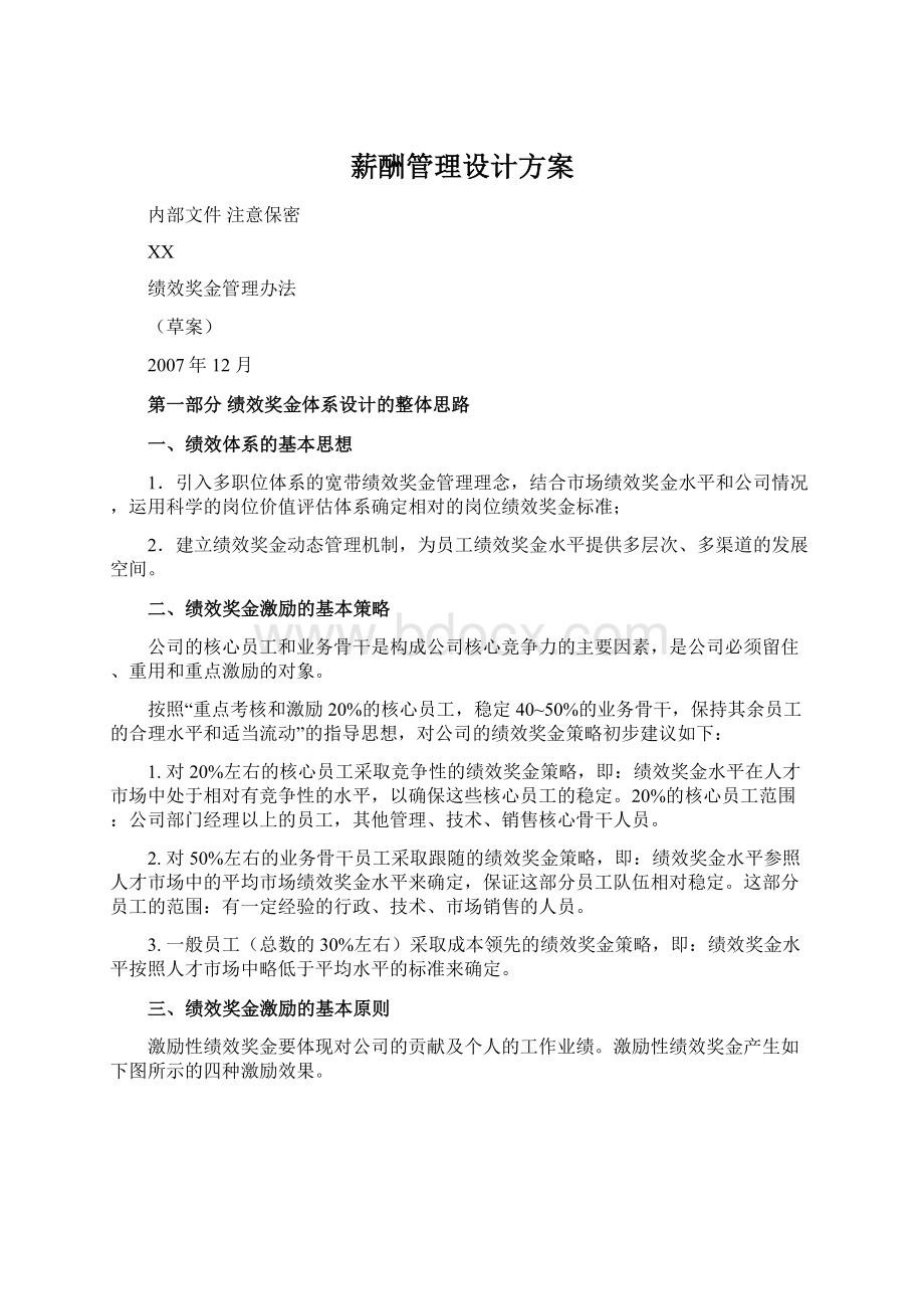 薪酬管理设计方案.docx_第1页