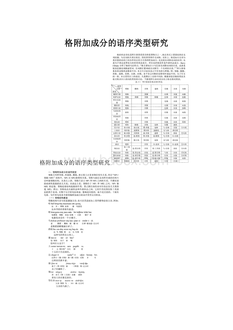 格附加成分的语序类型研究.docx_第1页