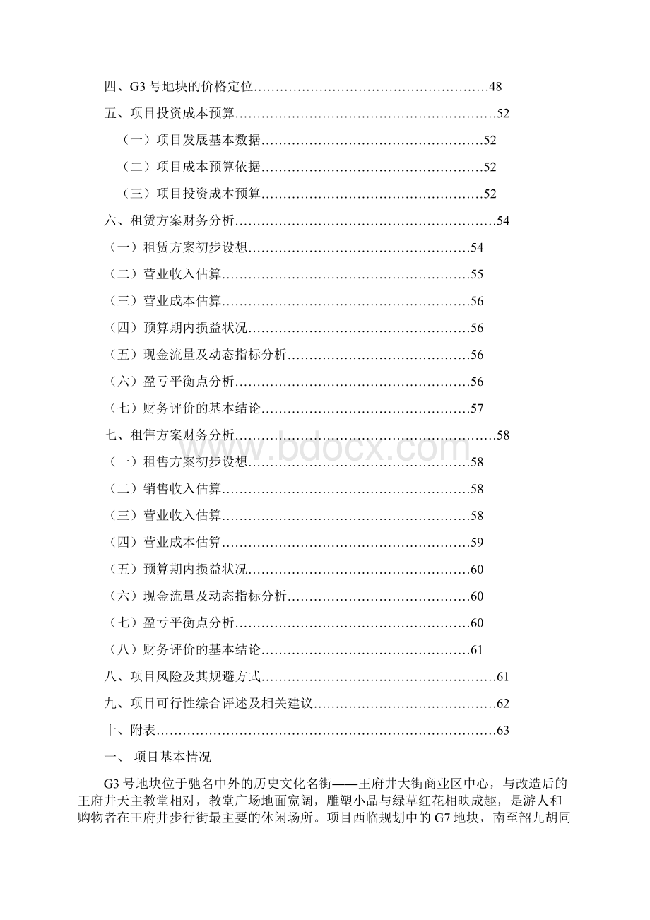 精品王府井大街商业区中心G3地块可研报告.docx_第2页